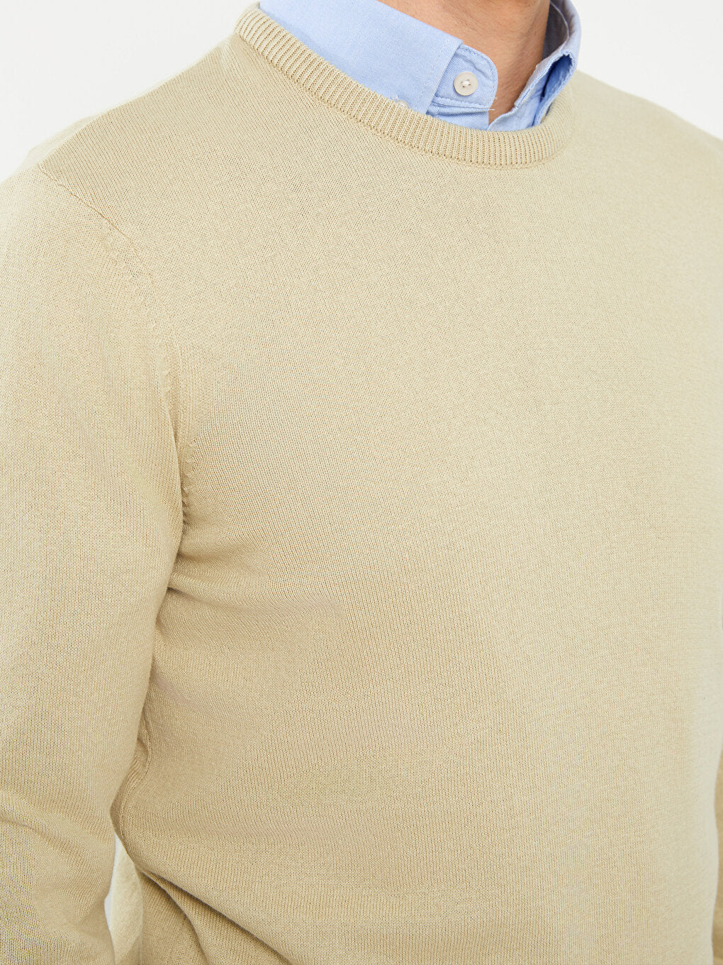 Crew Neck Long Sleeve Men's Knitwear Sweater