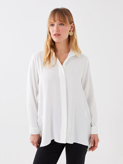 Long Sleeve Pleated Women's Shirt