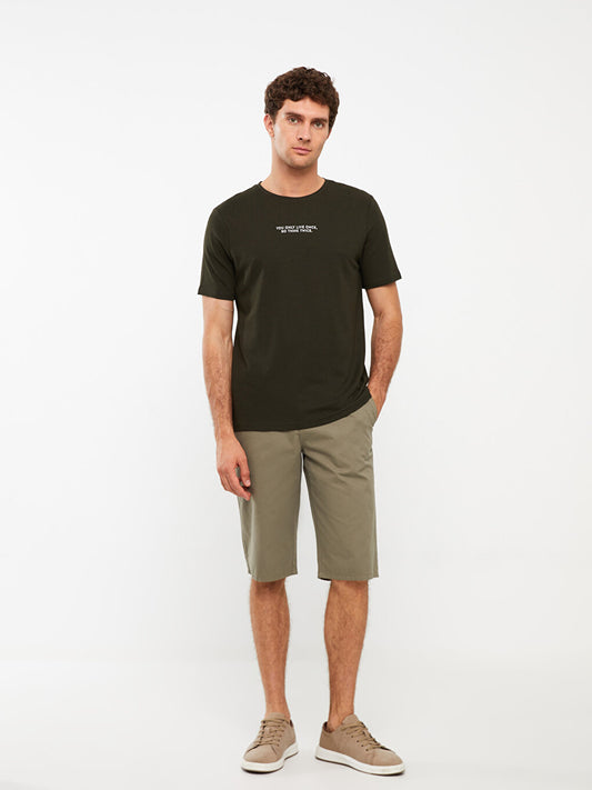 Standard Fit Gabardine Men's Bermuda Shorts