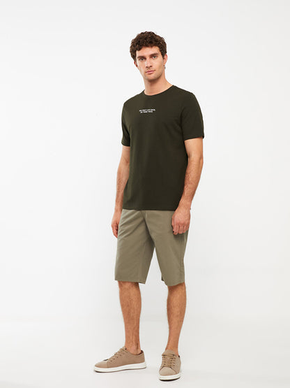 Standard Fit Gabardine Men's Bermuda Shorts