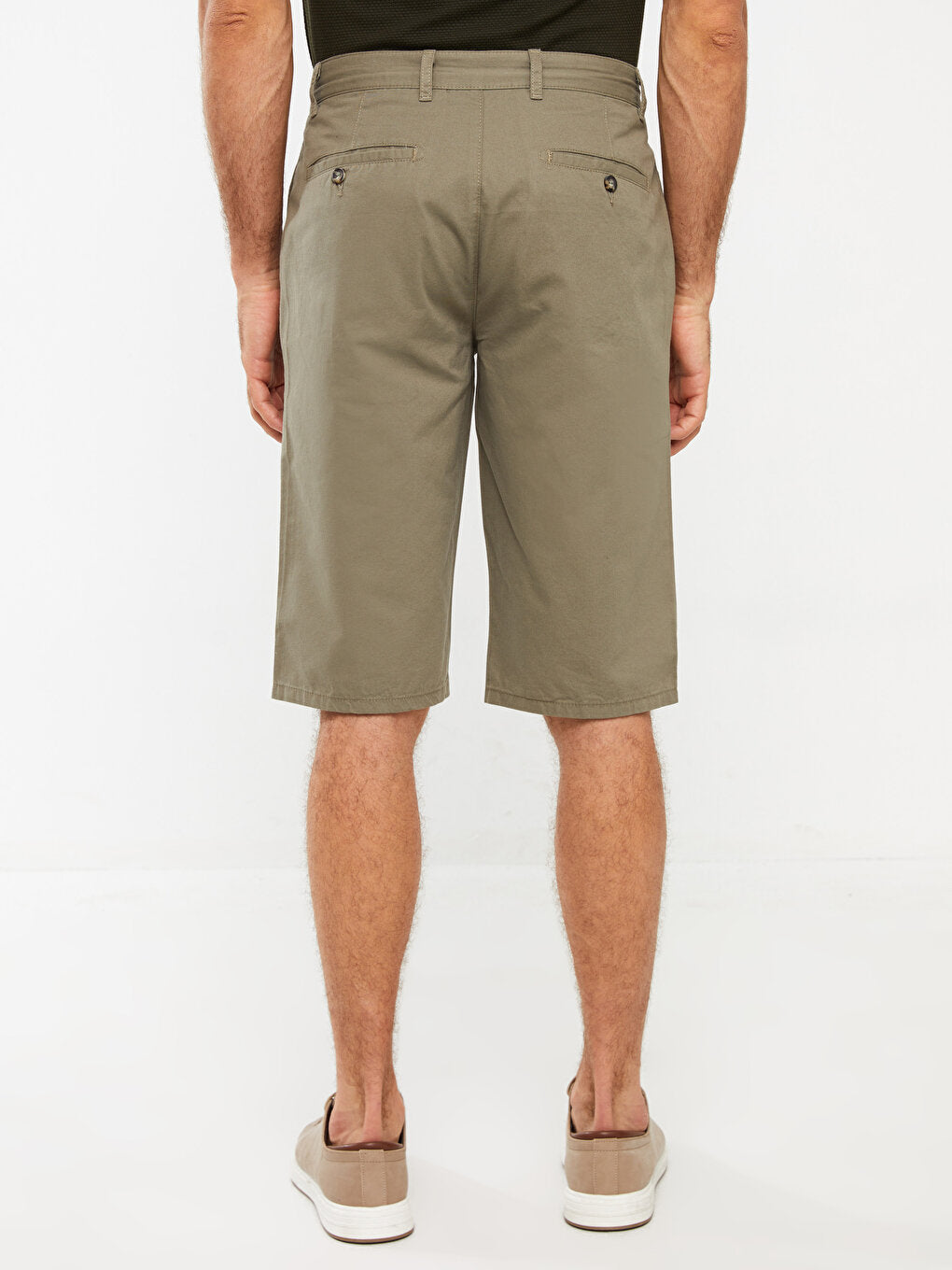 Standard Fit Gabardine Men's Bermuda Shorts