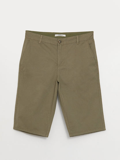 Standard Fit Gabardine Men's Bermuda Shorts