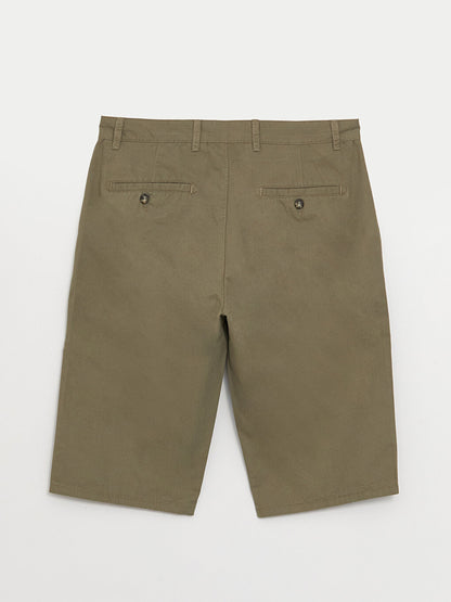 Standard Fit Gabardine Men's Bermuda Shorts