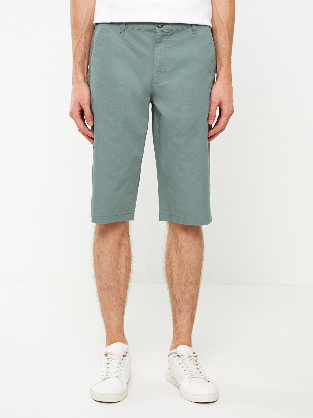 Standard Fit Gabardine Men's Bermuda Shorts