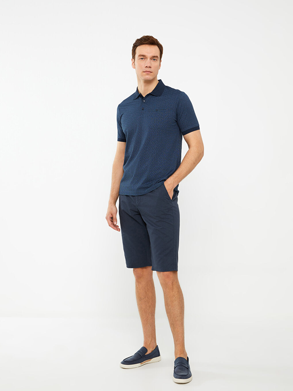 Standard Fit Gabardine Men's Bermuda Shorts