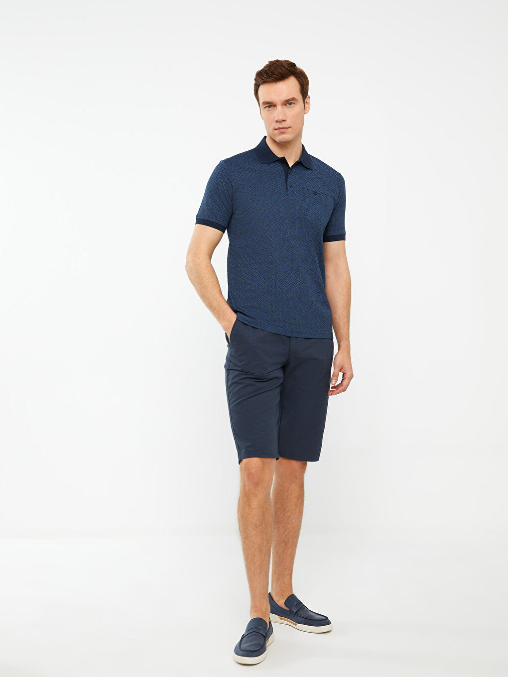 Standard Fit Gabardine Men's Bermuda Shorts