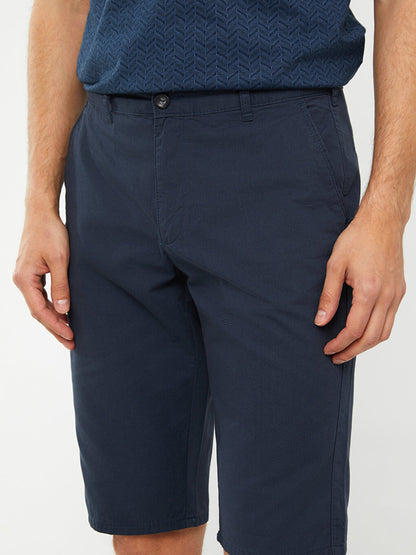 Standard Fit Gabardine Men's Bermuda Shorts