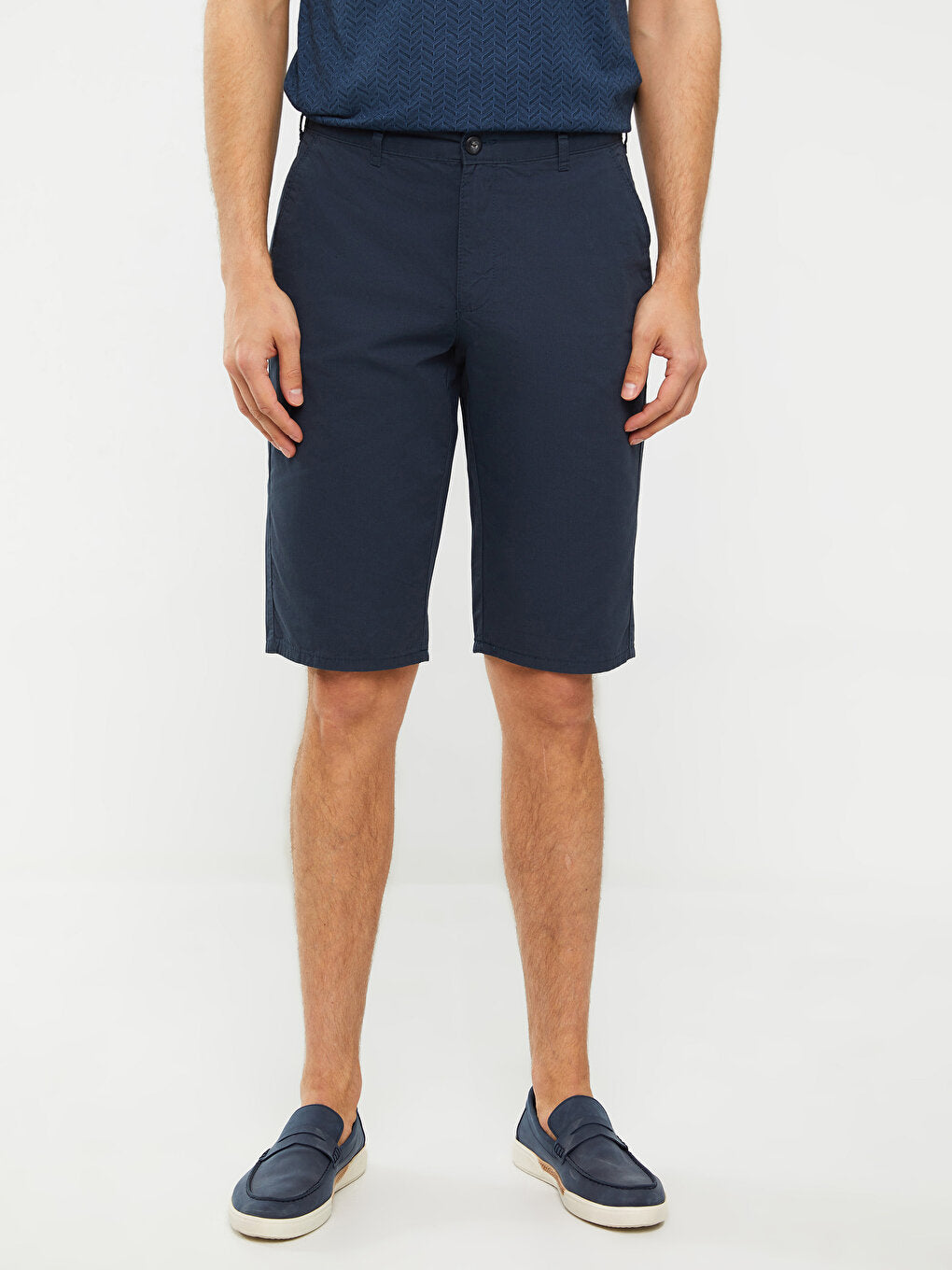 Standard Fit Gabardine Men's Bermuda Shorts