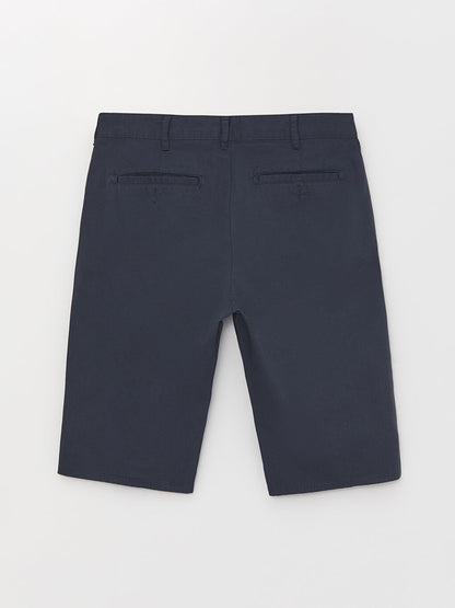 Standard Fit Gabardine Men's Bermuda Shorts