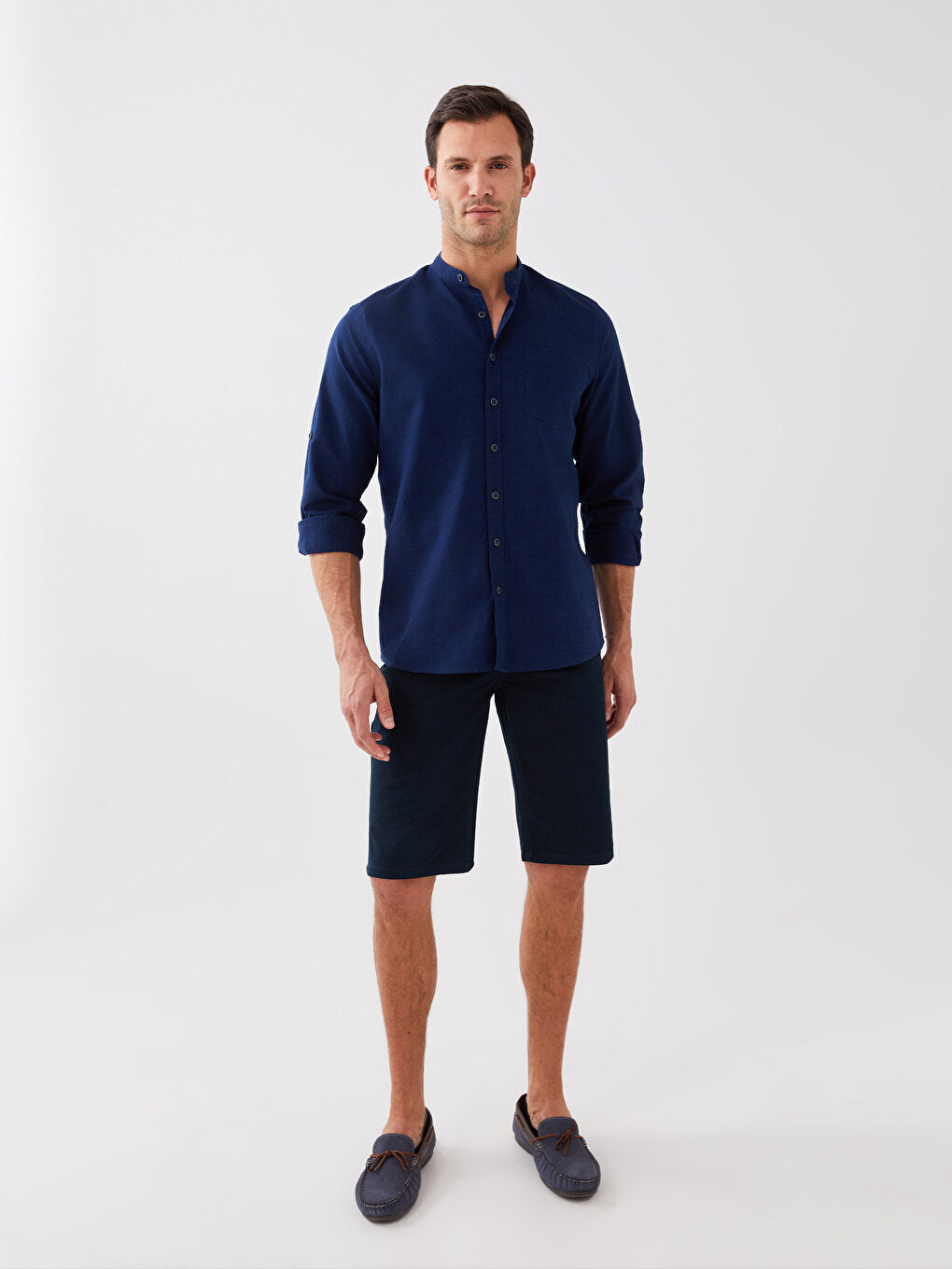 Standard Fit Gabardine Men's Bermuda Shorts