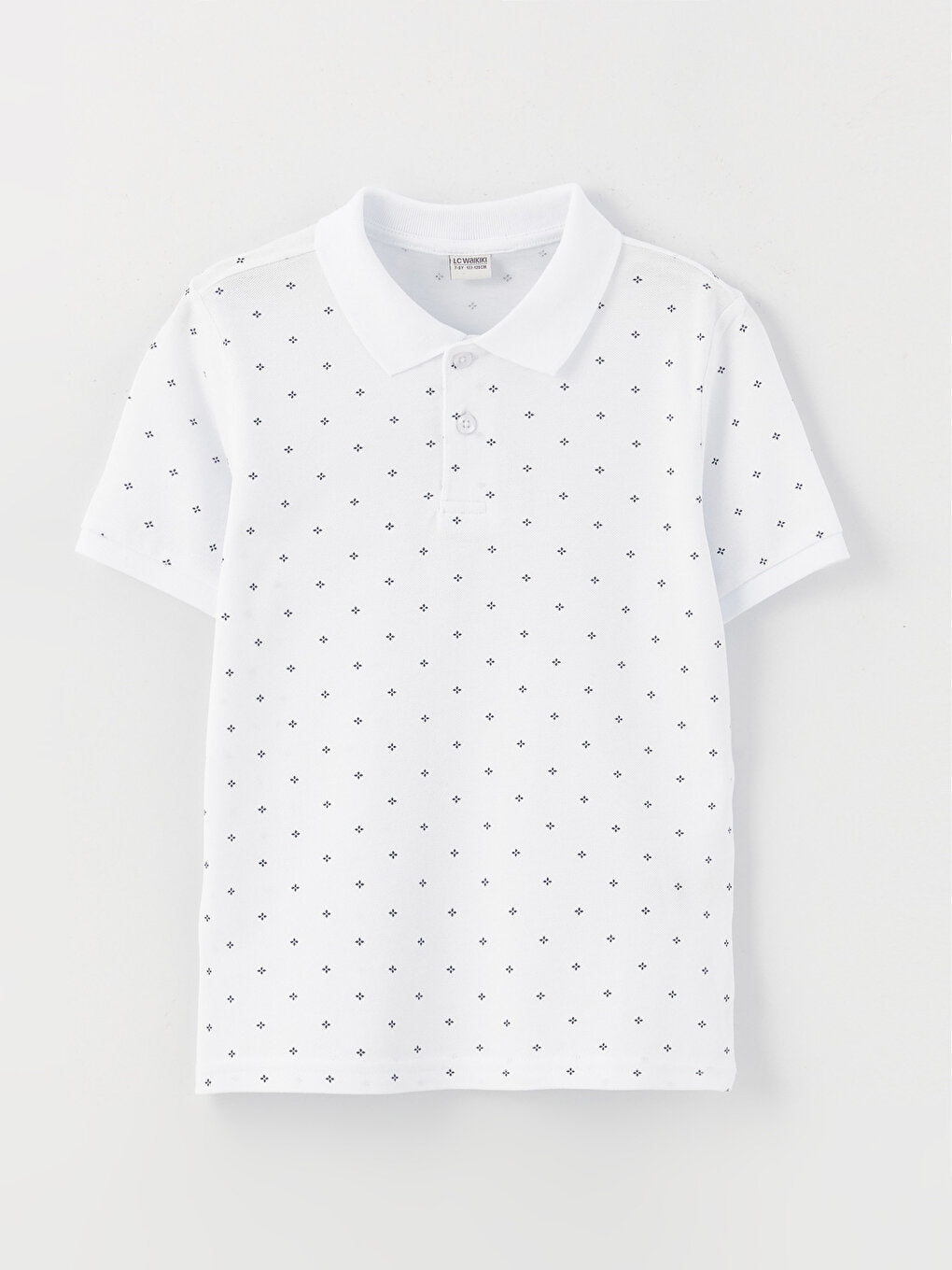 Polo Neck Printed Short Sleeve Boys' T-Shirt