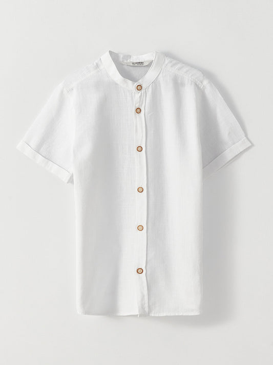 Judge Collar Basic Short Sleeve Boy's Shirt