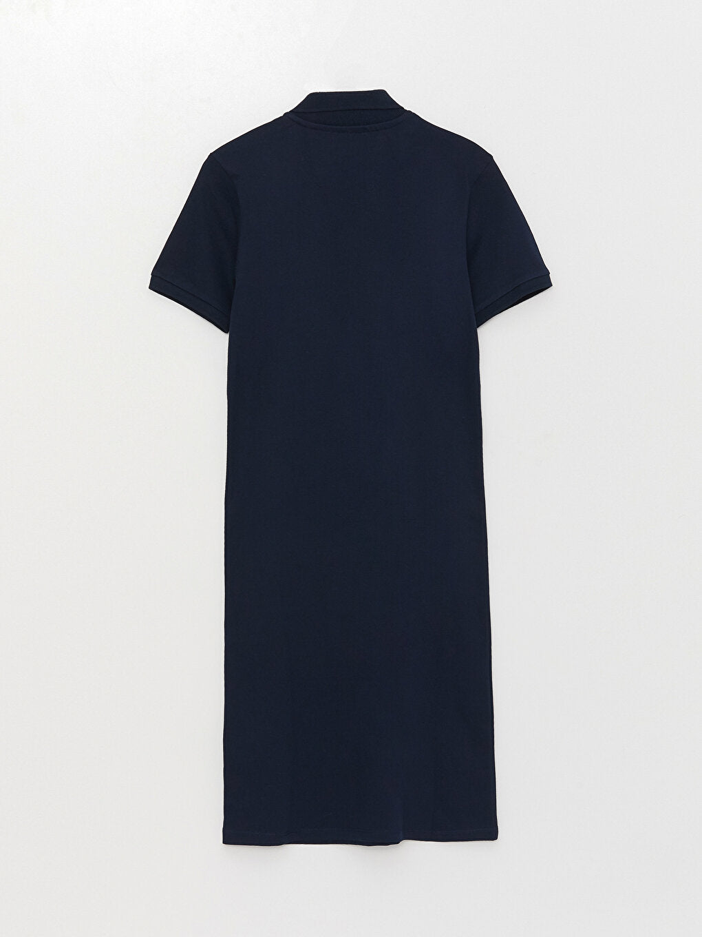 Polo Neck Plain Short Sleeve Women's Dress