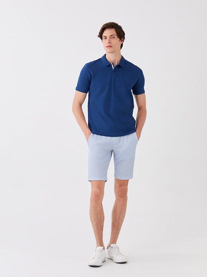 Slim Fit Men's Shorts with Waist Tie Detail