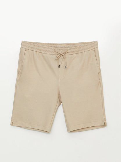 Slim Fit Men's Shorts with Waist Tie Detail