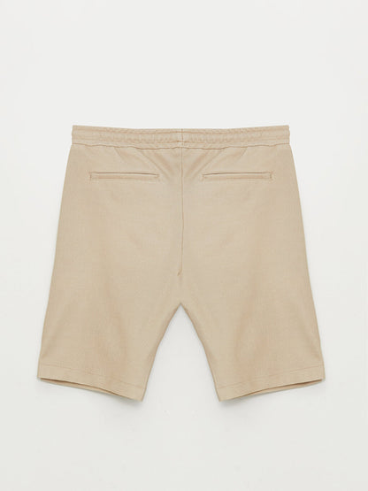 Slim Fit Men's Shorts with Waist Tie Detail