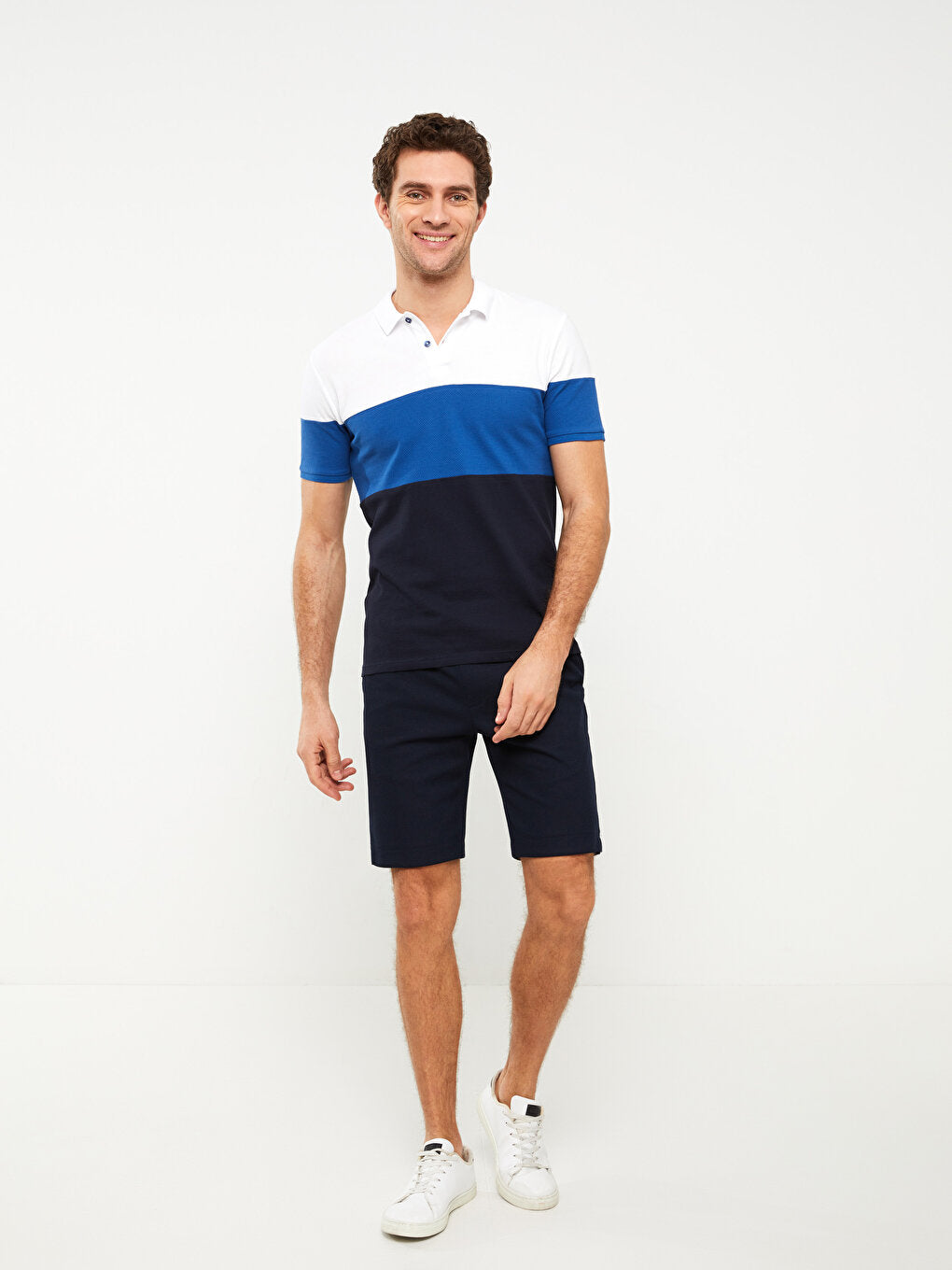 Slim Fit Men's Shorts with Waist Tie Detail