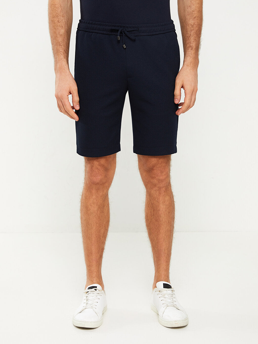 Slim Fit Men's Shorts with Waist Tie Detail