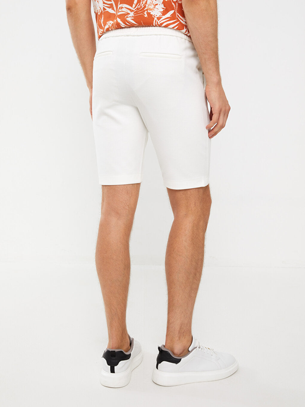 Slim Fit Men's Shorts with Waist Tie Detail