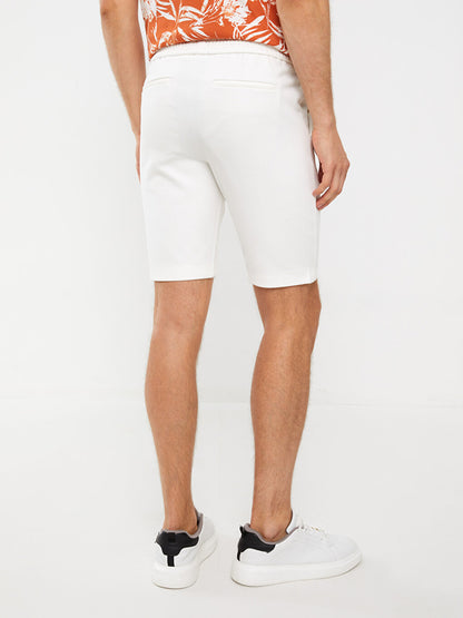 Slim Fit Men's Shorts with Waist Tie Detail