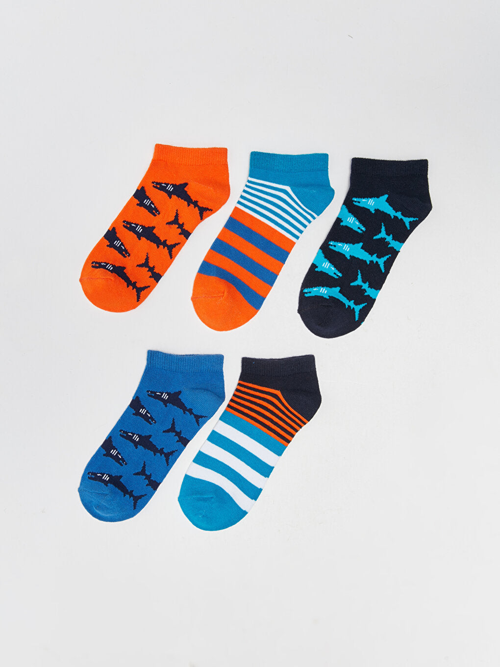 Patterned Boy's Booties Socks 5-pack