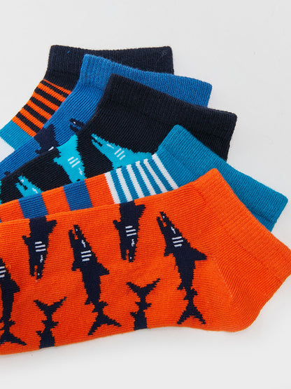 Patterned Boy's Booties Socks 5-pack