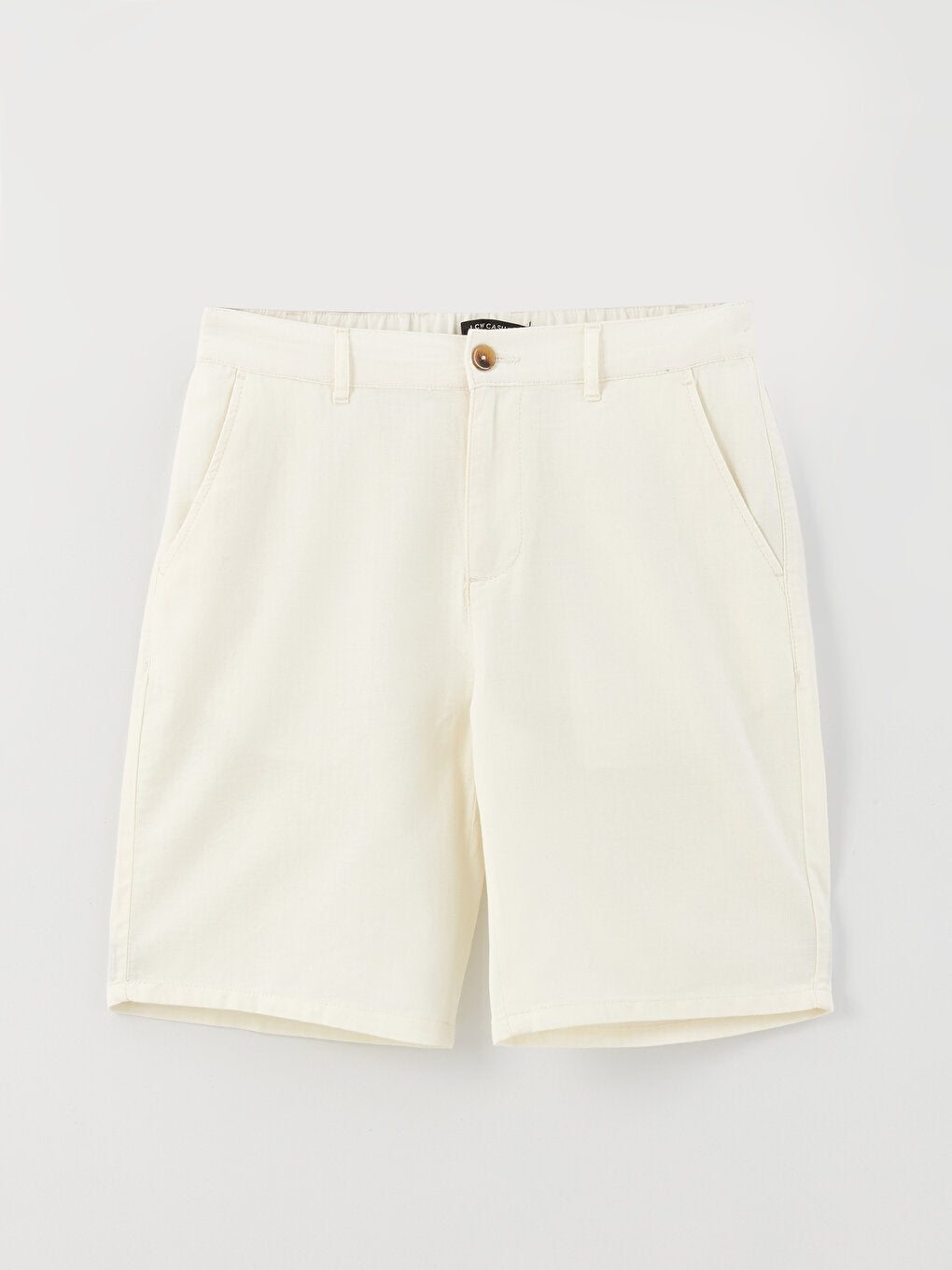 Standard Fit Linen Blend Men's Bermuda Shorts