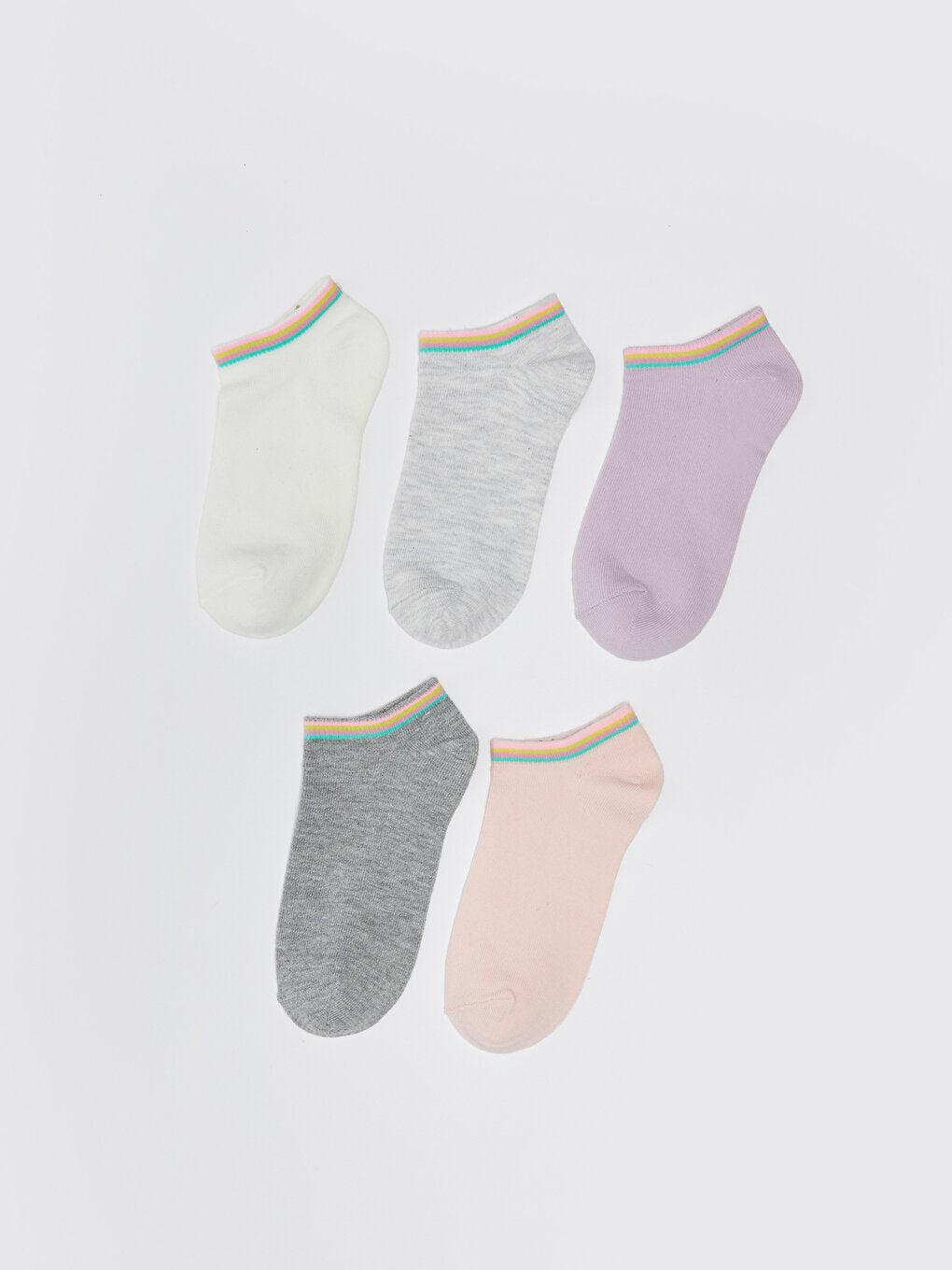 Basic Girl's Booties Socks 5-pack