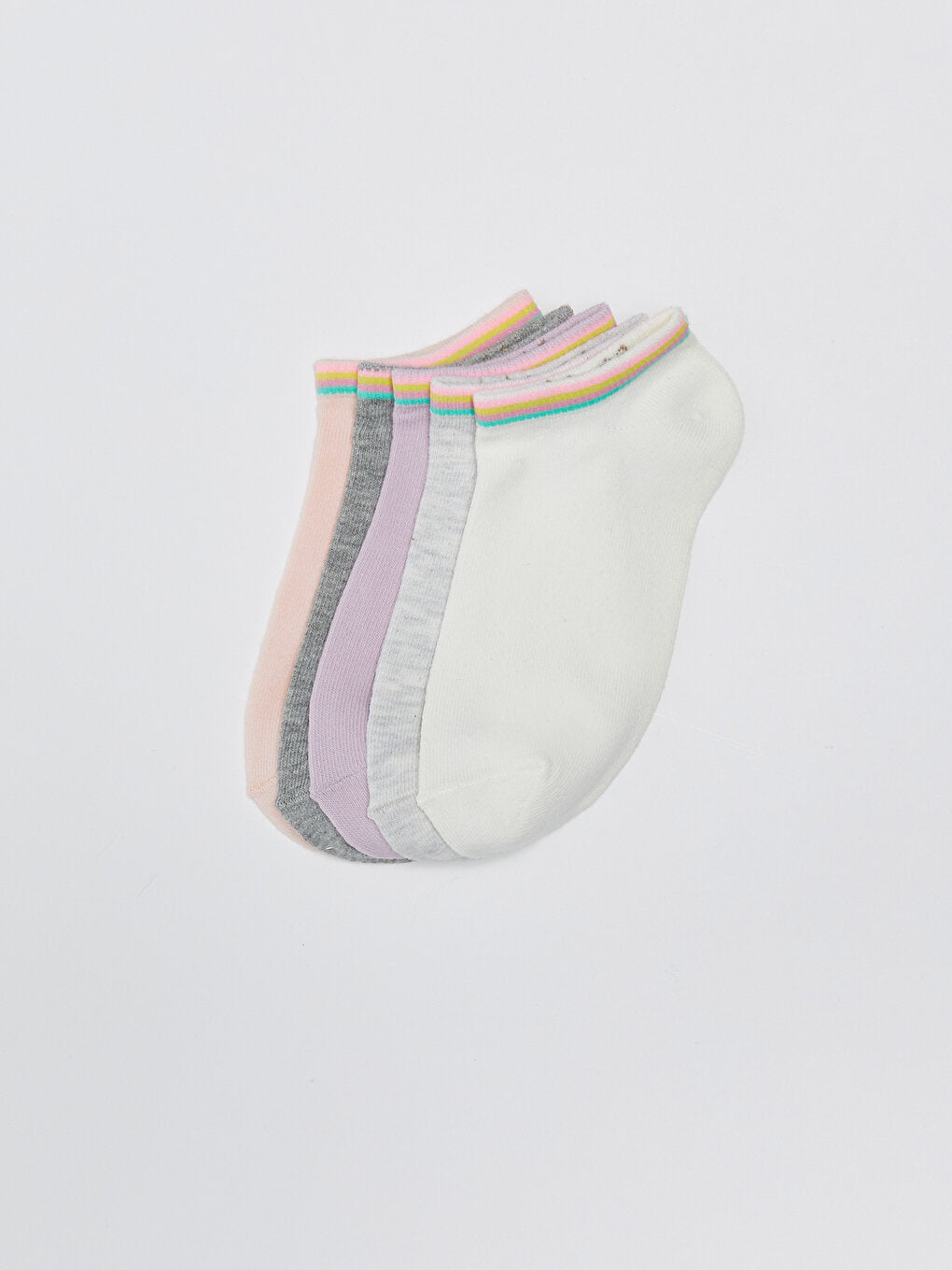 Basic Girl's Booties Socks 5-pack