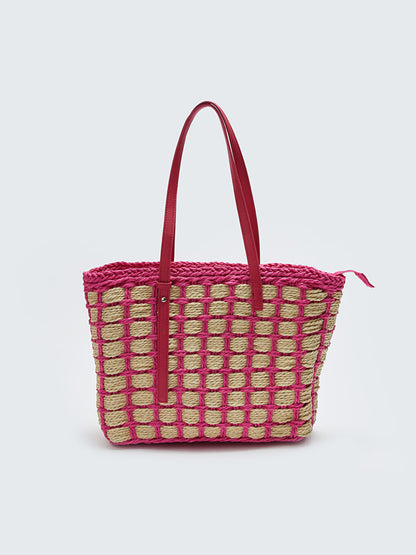 Women's Straw Shoulder Bag