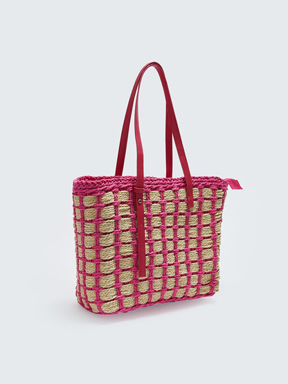 Women's Straw Shoulder Bag