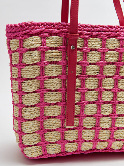 Women's Straw Shoulder Bag