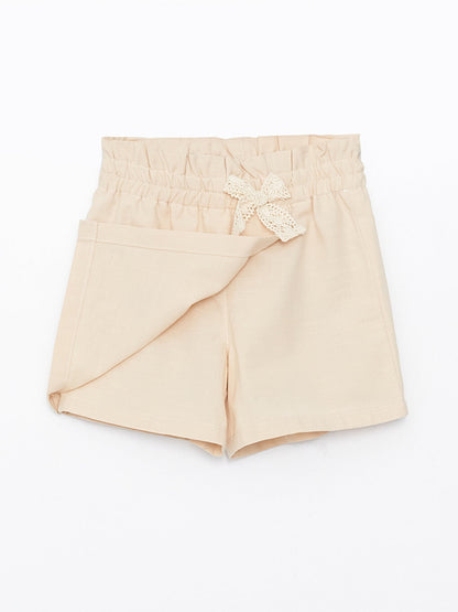 Basic Girl's Shorts Skirt with Elastic Waist