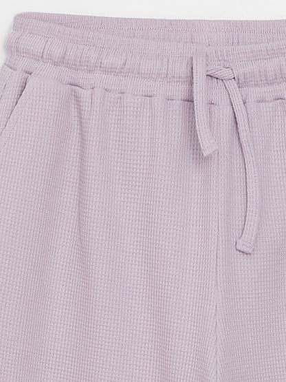 Self-patterned Women's Shorts with Elastic Waist