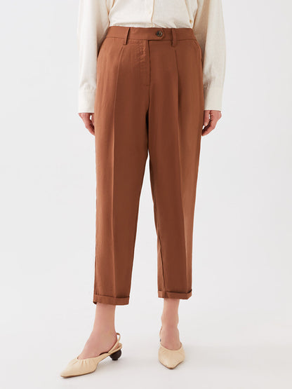 Women's Carrot Cut Straight Trousers