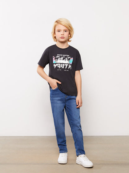 Comfortable Crew Neck Printed Boy's T-Shirt