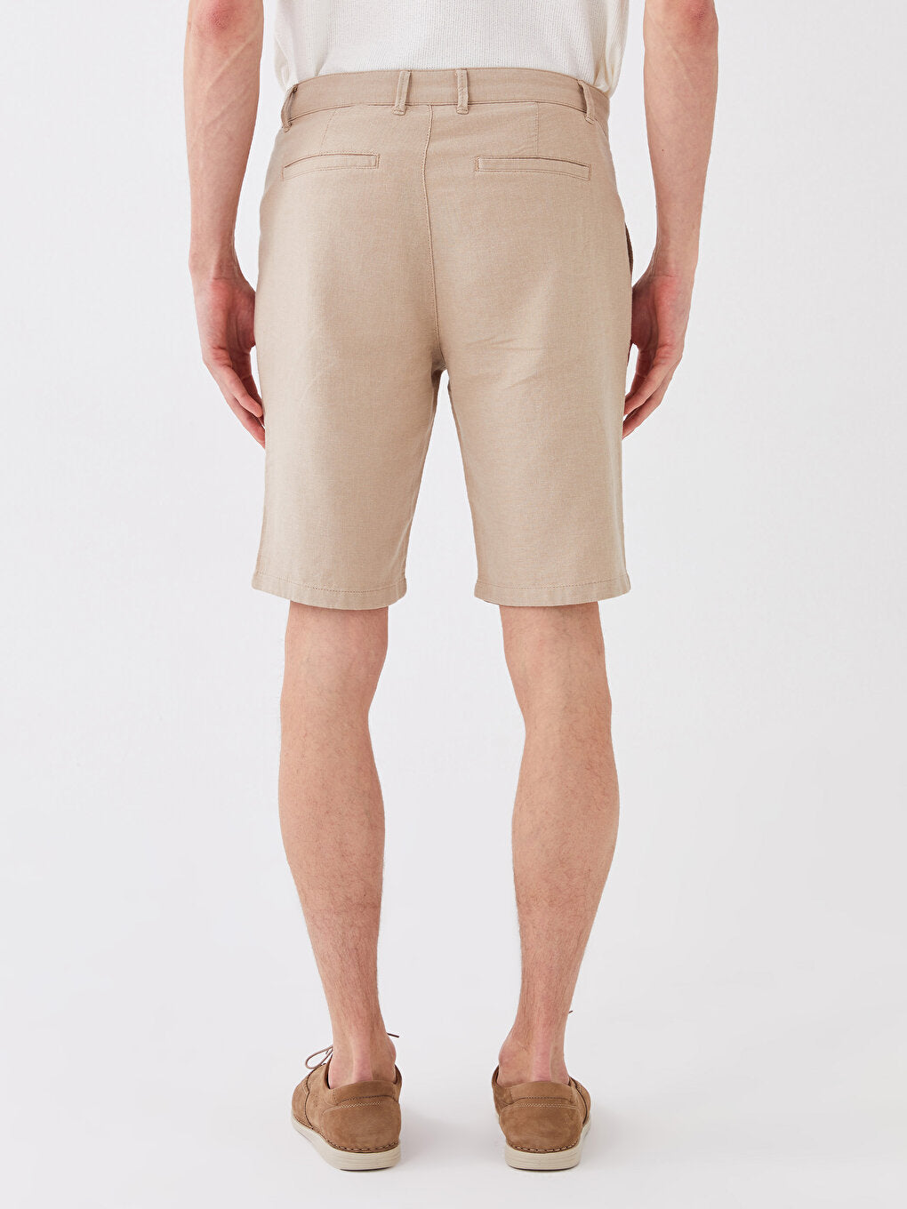 Slim Fit Linen Blend Men's Shorts