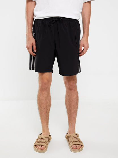 Knee-Length Patterned Men's Swim Shorts