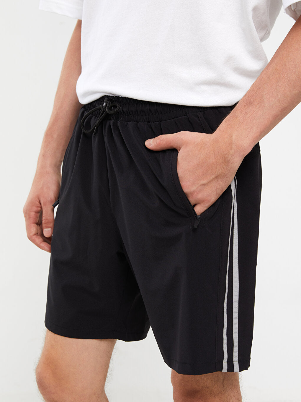 Knee-Length Patterned Men's Swim Shorts