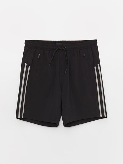 Knee-Length Patterned Men's Swim Shorts