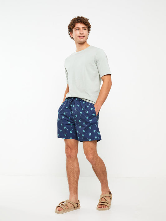 Short Patterned Men's Swim Shorts