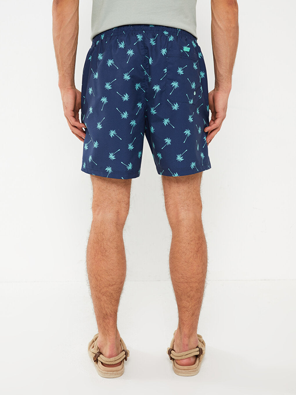 Short Patterned Men's Swim Shorts