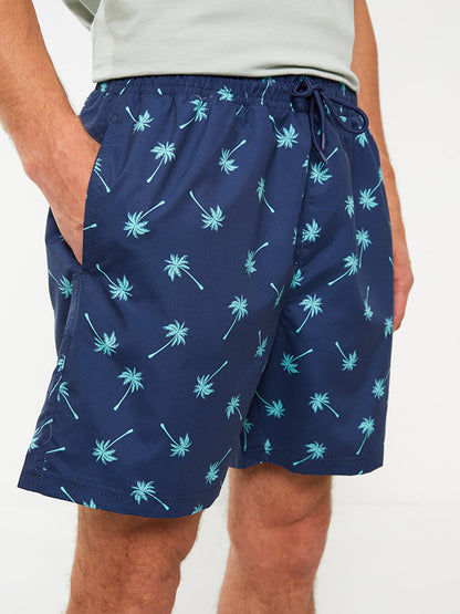 Short Patterned Men's Swim Shorts