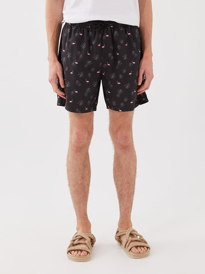 Short Patterned Men's Swim Shorts