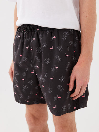 Short Patterned Men's Swim Shorts