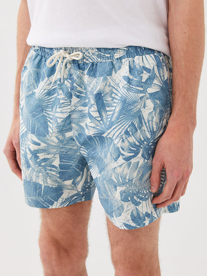 Short Patterned Men's Swim Shorts