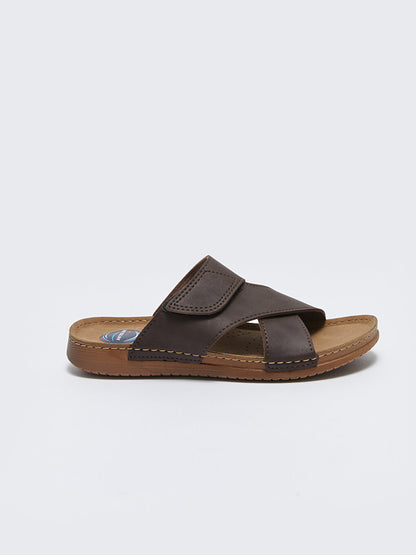 Cross Strapped Men's Slippers