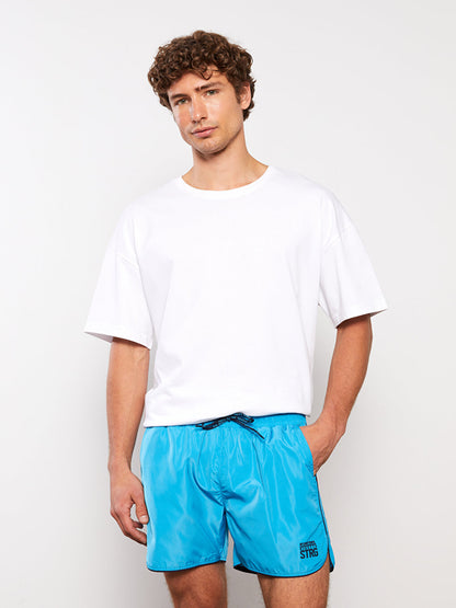 Short Printed Men's Swim Shorts