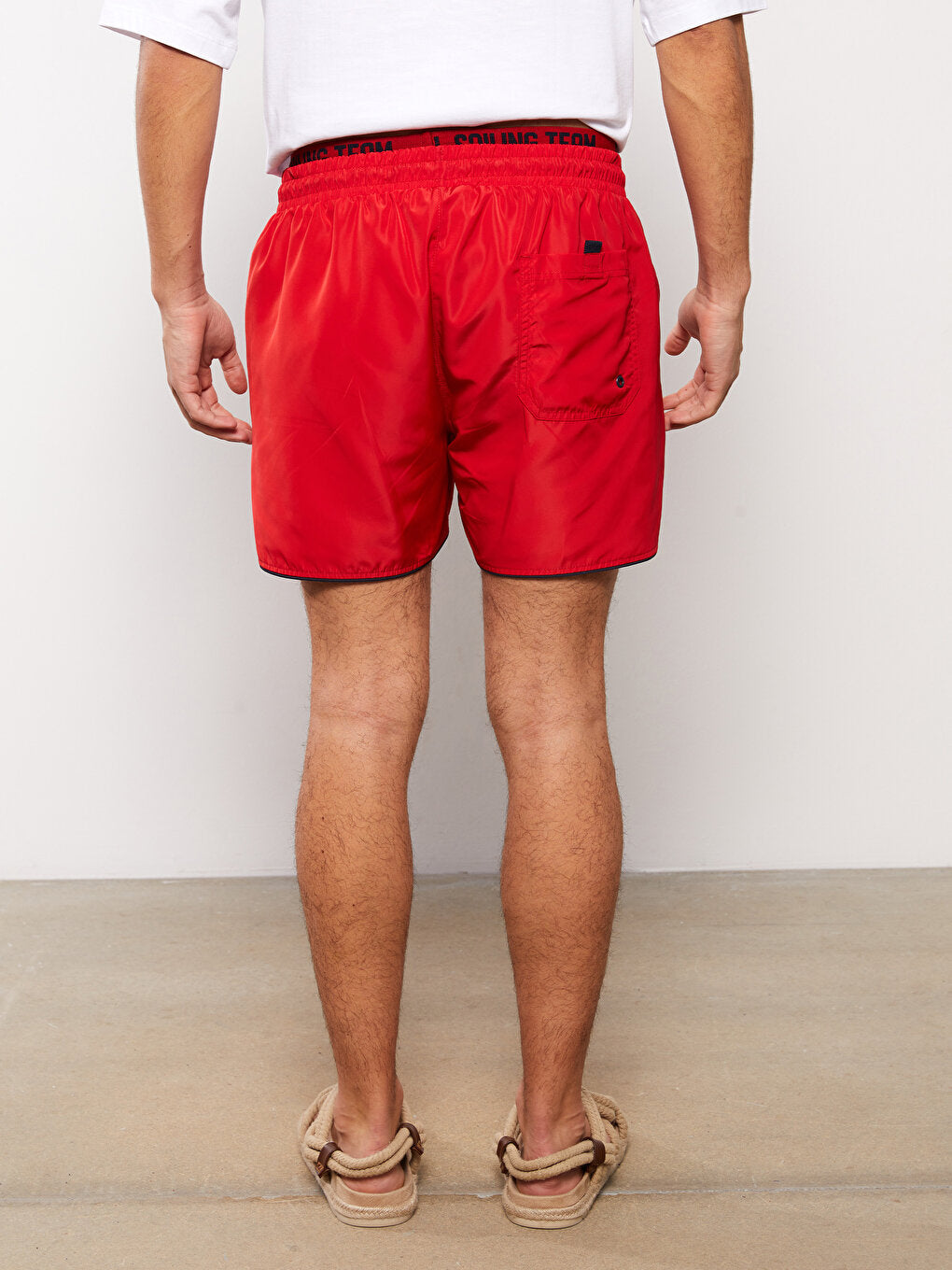 Short Length Printed Men's Swim Shorts