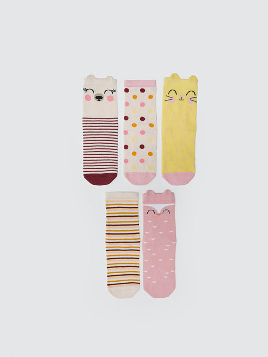 Patterned Girl's Socks 5-pack